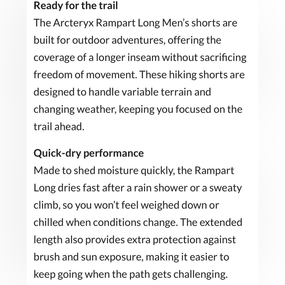 ARCTERYX MENS RAMPART LONG SZ 36 INSEAM 12 CARGO SHORTS.LIKE NEW CONDITION TAN - Picture 8 of 15